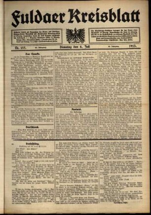 Ausgabe vom Dienstag, den 08. Juli 1913.