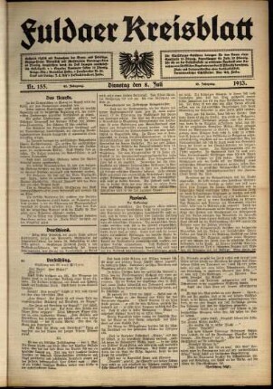 Ausgabe vom Dienstag, den 08. Juli 1913.