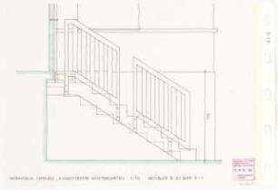 Wohnhaus Lepenies, Berlin-Steglitz Umbau Windfang und Veranda: Aussentreppe Wintergarten: Schnitt 1:10