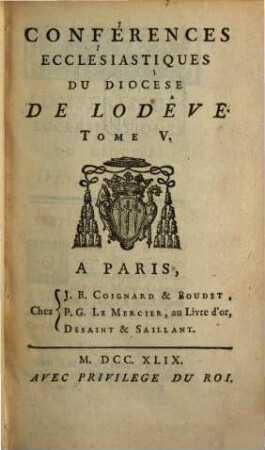 Conférences Ecclésiastiques Du Diocèse De Lodève, 5