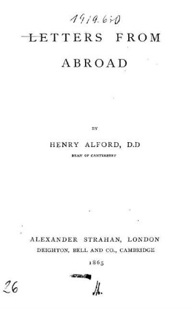 Letters from abroad