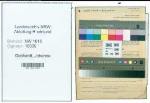 Entnazifizierung Johanna Gebhardt , geb. 03.01.1898 (Lehrerin)