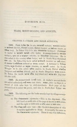 Division XIII : Trade, money-dealing, and accounts