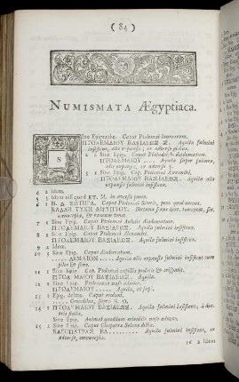 Numismata Aegyptiaca.