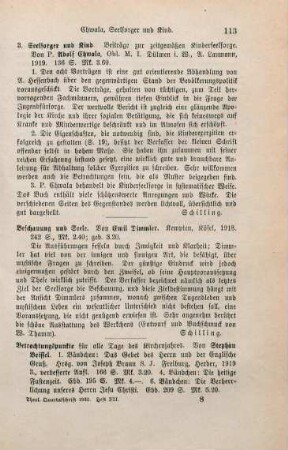 113-114 [Rezension] Beissel, Stephan, Betrachtungspunkte für alle Tage des Kirchenjahres; 1., 4., 6. Band