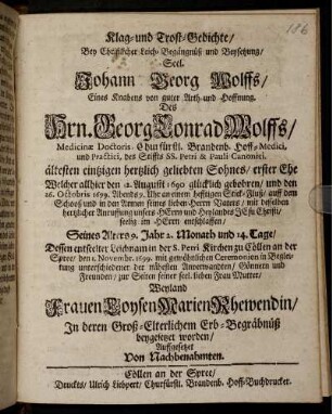 Klag- und Trost-Gedichte