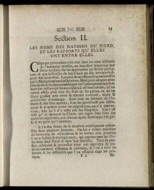 Section II. Les Noms Des Nations Du Nord, Et Les Rapports Qu Elles Ont Entre Elles.