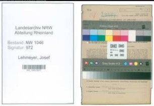 Entnazifizierung Josef Lehmeyer , geb. 15.09.1899 (Fuhrunternehmer)