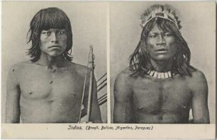 Postkarte mit Indianerporträts