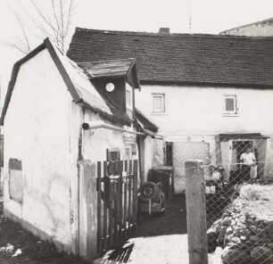 Taucha, Teichgasse 14. Wohnhaus mit Stallgebäude (1. Drittel 19. Jh.). Straßenansicht