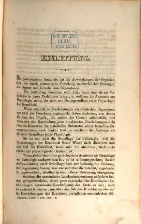 Lehrbuch der pathologischen Anatomie, 1. Allgemeine pathologische Anatomie und Anomalien des Blutes