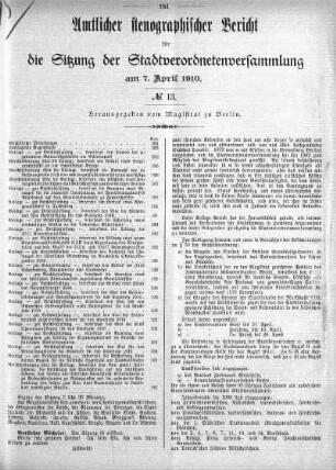 No. 13, 7. April 1910