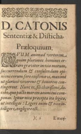 Praeloquium.