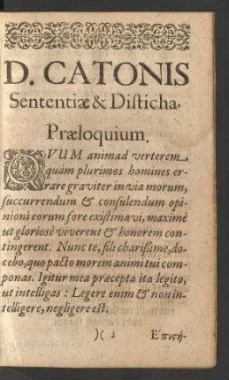 Praeloquium.