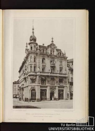 63. Wohn- und Geschäftshaus, Marktstrasse 5, Basel. Architekt: Baumeister H. Tamm, daselbst. Apartment and Business House at Basel. Maison d'habitation avec Magasins à Basel.