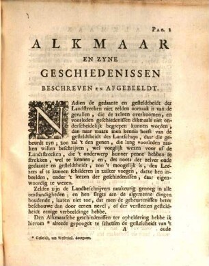 Alkmaar en zyne geschiedenissen