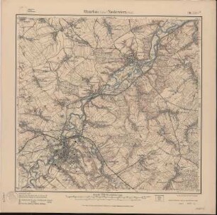 Section Glauchau - Niederwiera aus: Topographische Karte (Meßtischblätter) Sachsen