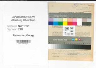 Entnazifizierung Georg Alexander , geb. 28.11.1898 (Beamter)