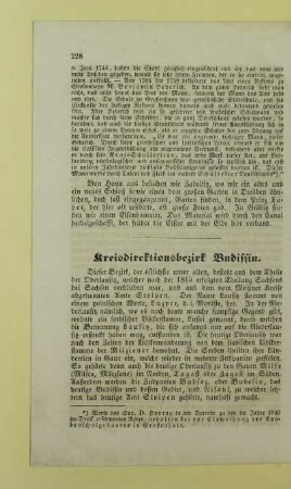 Kreisdirektionsbezirk Budissin