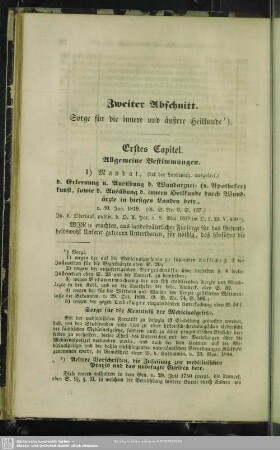 Zweiter Abschnitt. Sorge für die inner und äußere Heilkunde