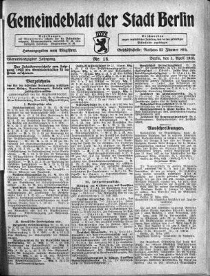 1923,13: Nr. 13, 1. April 1923