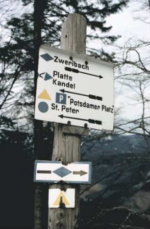 Simonswald: Wanderwegschild