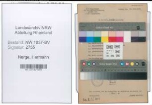Entnazifizierung Hermann Nerge , geb. 28.12.1899 (Steiger)