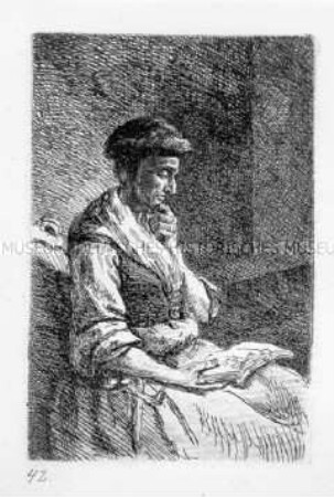 Frau, lesend