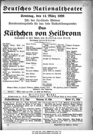 Das Käthchen von Heilbronn