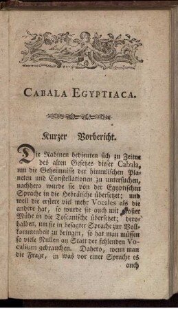 Kurzer Vorbericht.