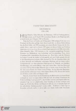 Fünfter Abschnitt: Heinrich, 1539 - 1541