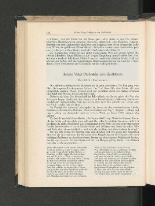 Helene Voigt-Diedrichs zum Gedächtnis