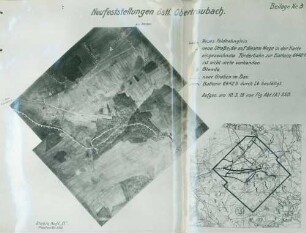 Foto über Neufeststellungen von Feldbahngleisen und Gräben östlich von Obertraubach (Luftbild)