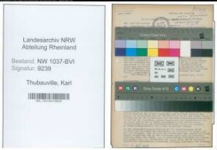 Entnazifizierung Karl Thubauville , geb. 18.06.1914 (Angestellter)
