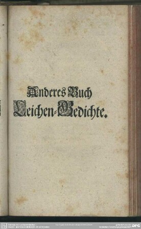 Anderes Buch Leichen-Gedichte