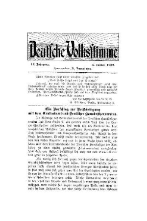 Ein Vorschlag zur Verständigung mit dem Centralverband Deutscher Hausbesitzervereine
