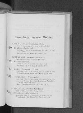 Sammlung neuerer Meister