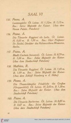 Saal VI (Nr. 155 - 174)