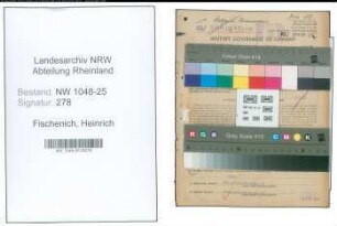 Entnazifizierung Heinrich Fischenich , geb. 11.11.1903 (Steuerberater)