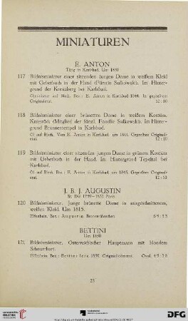 Miniaturen (Nr. 117-141)
