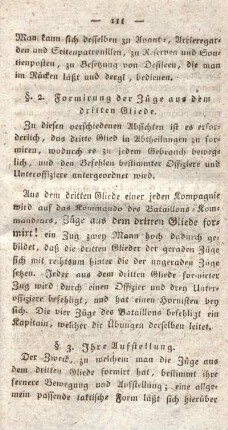 §. 2. Formirung der Züge aus dem dritten Gliede.