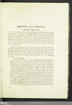 Meister Aus Perugia