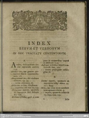 Index Rerum Et Verborum In Hoc Tractatu Contentorum