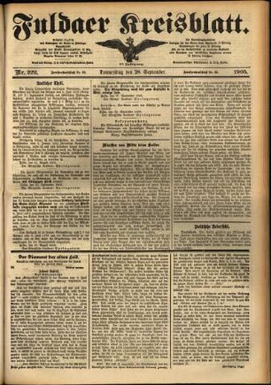 Ausgabe vom Donnerstag, den 28. September 1905.