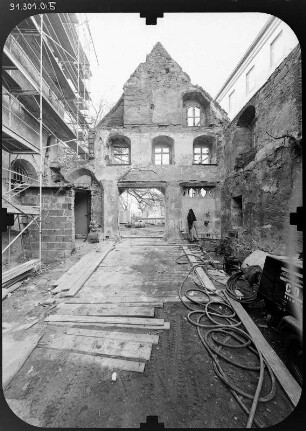 Pirna, Klosterhof 2. Marienkapelle (Ruine, 1451-1475). Teilansicht von Osten