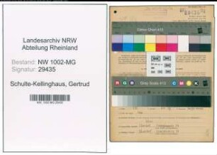 Entnazifizierung Gertrud Schulte-Kellinghaus , geb. 06.03.1908 (Kochhilfe)