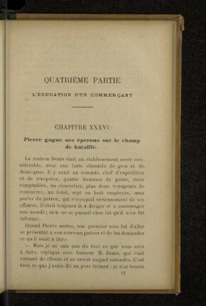 QUATRIÈME PARTIE L'ÉDUCATION D’UN COMMERÇANT CHAPITRE XXXVI