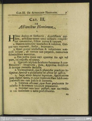 Cap. III. De Actionibus Hominum