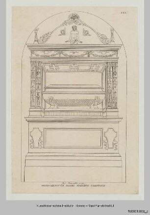 Grabmäler der Certosa von Bologna : Das ehemalige Grabmal für Jacopo Malvezzi Campeggi