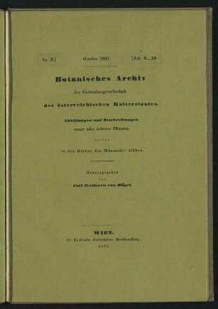 2: Botanisches Archiv der Gartenbaugesellschaft des österreichischen Kaiserstaates